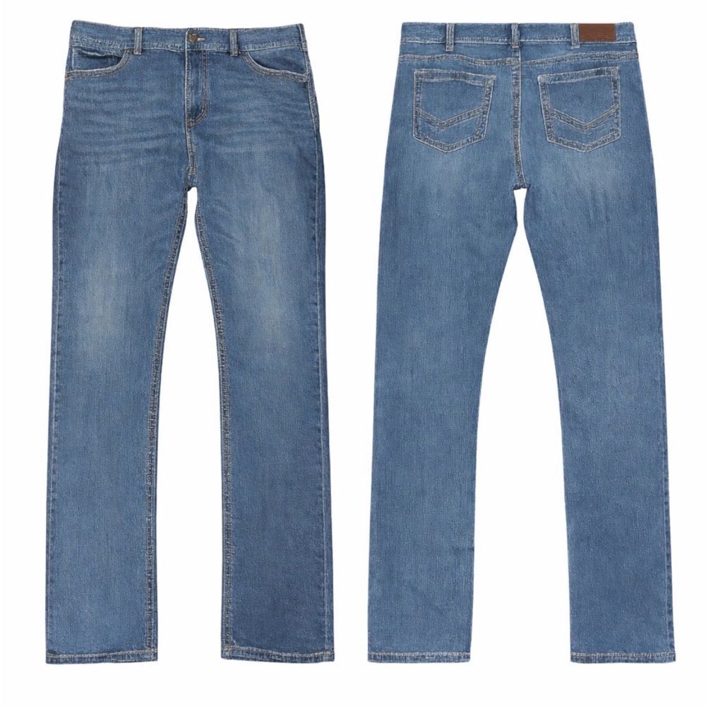 Warehouse One Classic Blue Denim Jeans Relaxed Straight 38/34